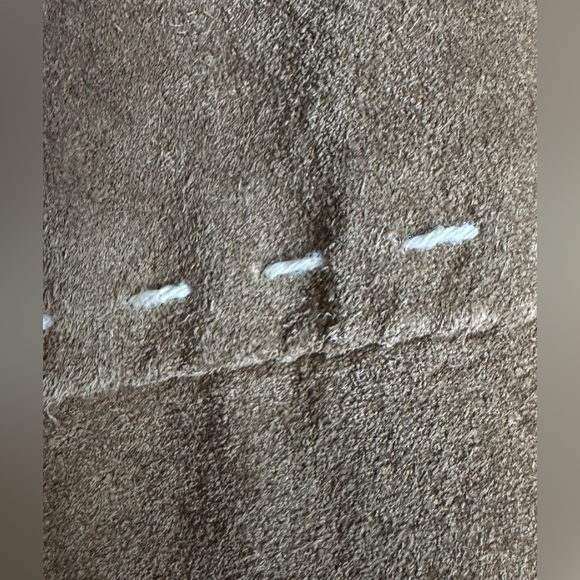 Denim&Co | Women’s Brown Leather Western Jacket w/Saddle Stitching, Size M - Picture 8 of 13